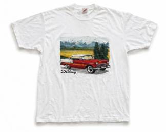 89 Vintage1955ChevyGraphicTShirtUSALargeConditionExcellent