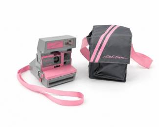29 RarePolaroidPinkCoolCam600wBoxCaseManuals80s