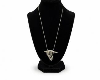 6 StunningSterlingSilverRavenPendantNecklace
