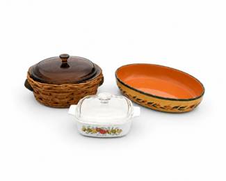 68 VintageBakewareLotCorningFurioBasketBowl