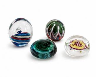 78 SpectacularCollectionof4StudioArtGlassPaperweights