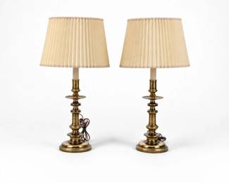 46 PairofVintageStiffelBrassTableLamps