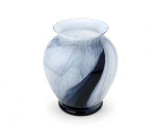 99 LibbeyMarbeliqueMystiqueCobaltGlassVase
