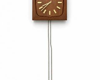 4 Vintage1960sMidCenturyTeakWallClockbyTuresens