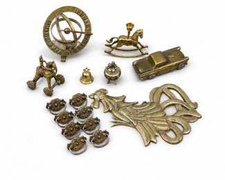 7 VintageBrassDecorCollectionSundialTBirdJapan