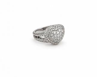 75 JudithRipkaSterlingCZHeartRing