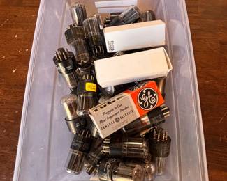 Lot of Mixed Vintage Vacuum Tubes (6SL7 + Type 56 Mixture) – GE, Delco, RCA, Zenith, and others