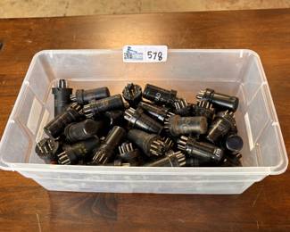 Lot of Vintage 6SJ7 Metal Envelope Vacuum Tubes