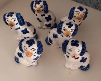 Set of 3 Staffordshire-Style Salt & Pepper Shakers. Photo 2 of 2.