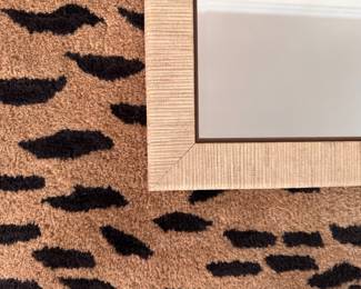 Grasscloth Wrapped Frame Mirror. Measures 28" W x 40" H. Photo 2 of 2