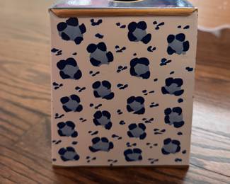 Leopard Print Tissue Box Cover. Photo 1 of 2.