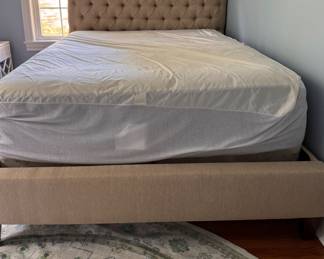 Queen Tufted Upholstered Bed Frame. Photo 2 of 3.