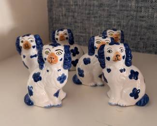 Set of 3 Staffordshire-Style Salt & Pepper Shakers. Photo 1 of 2.
