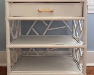 Hollywood Regency Faux Bamboo Side Table. Needs Repair. Measures 22" W x 12 1/2" D x 26"H. Photo 1 of 4.
