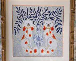 Paige Gemmel Staffordshire Blue. Measures 17" x 17" Overall. Photo 1 of 2.