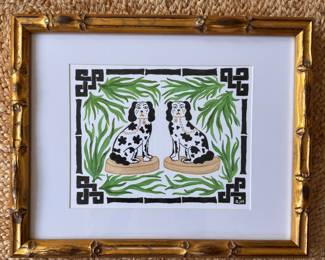 Wally Dugs Original Signed AJH (Alyssa Jill Harris) (Willa Heart). Measures 15.5" x 12" Overall.