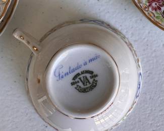 Set of 10 Vista Alegre Cups & Saucers. Photo 3 of 3.