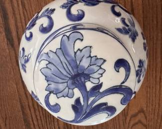 Chinoiserie Ginger Jar. Measures 10 1/2" H x 8" W. Photo 2 of 4.