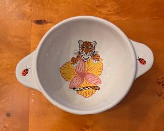 Lynn Chase Jungle Flowers China -- 9 Dinner Plates -- 8 Salad Plates -- 8 Bowls -- 9 Cream Soup Bowls / Fruit Bowls. Photo 4 of 5.
