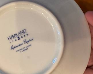 Set of Haviland Limoges Imperatrice Eugenie Cups & Saucers. Photo 2 of 3.