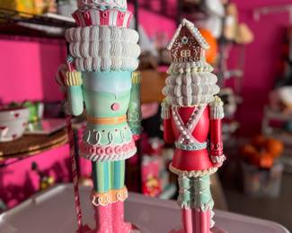 Pastel Peppermint Nutcrackers! Measures Approximately 20" H. Photo 2 of 3.