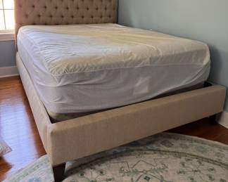 Queen Tufted Upholstered Bed Frame. Photo 1 of 3.
