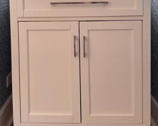 Ikea Cabinet with Peel & Stick Wallpaper Topper. Measures 34" H x 30" W x 18" D. Photo 1 of 2.