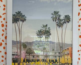 Swimming Pool at the Saguaro Hotel in Palm Springs Print. Measures 26" H x 18" W Overall.