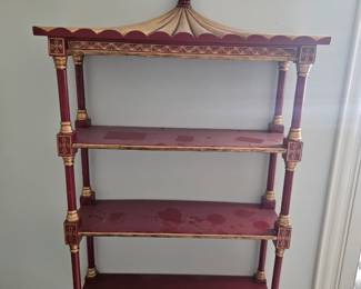 Chinoiserie Pagoda Hanging Wall Shelf $75