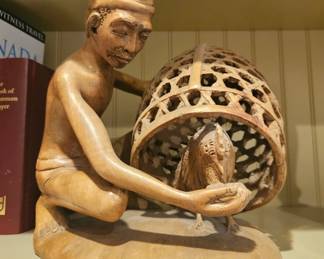Hand-carved Balinese Sculpture $95