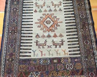 Persian Soumak rug, 31" x 52"