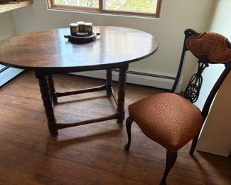 Beautiful 19th C Swedish oval dining table, great for a smaller space, 54" x 30"