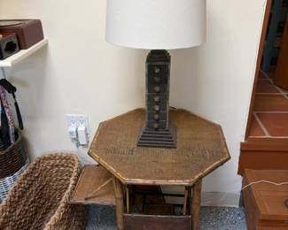 Bamboo side table