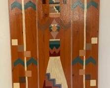 Nancy Kidd 'Yei Deity' acrylic on board, 1997
