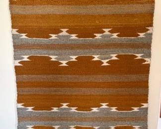 Vintage Wide Ruins Navajo weaving, 43" x 22"
