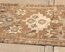Turkish Oushak rug, 130" x 52', 1957 (see next photo)
