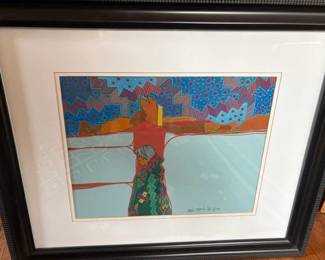 Amado Pena gouache 'Llano de Colore' from the Mestizos series, 2008