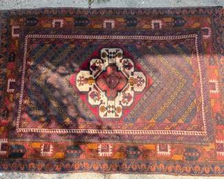 Vintage Afghan rug, 52" x 36"
