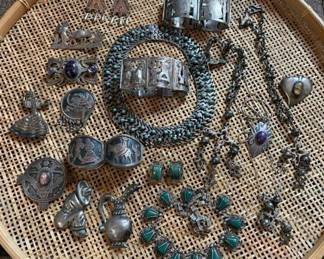 Vintage Mexican/Taxco sterling jewelry