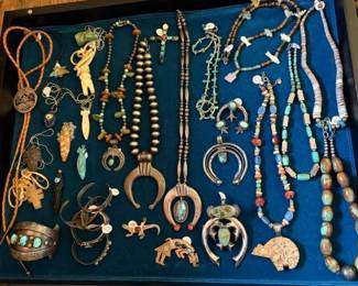 Vintage sterling Native American jewelry
