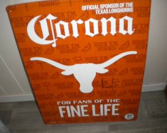 2005 Championship metal sign   Autographed by Vince Young