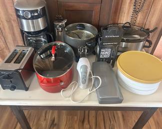 A kitchen FULL of items! Many small appliances new in the box.