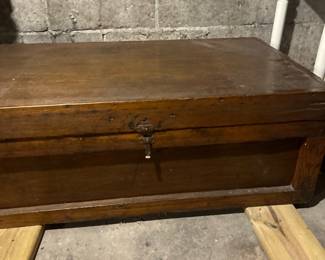 Antique solid trunk