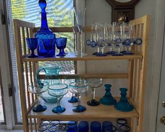 Sunroom-cobalt glassware