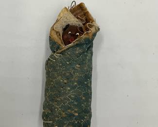 Antique Papoose Style Primitive Black Baby