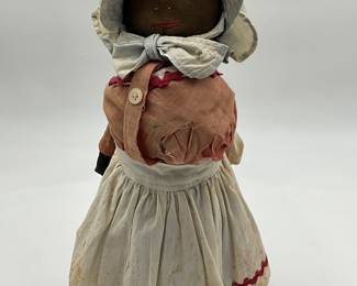 Early Cloth Black Folk Art Doll