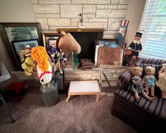 artwork, hobby horses, dolls