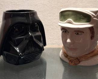 Vintage Star Wars Darth Vader & Han Solo Mugs (early 1980’s)