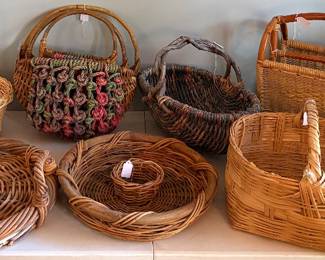 Large Collection of Woven Baskets