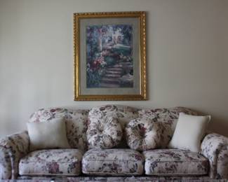 Sofa, Art and Throw Pillows